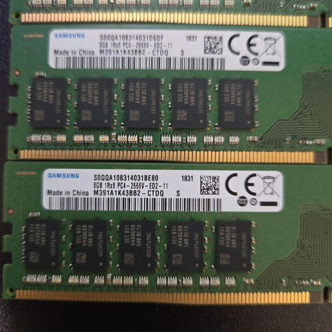 m*o様 Samsung 8GB DDR4 メモリ 2666MHz DIMM