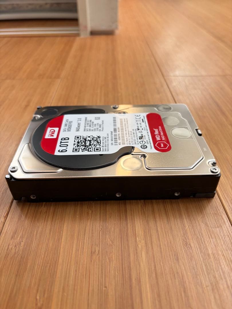 WD Red 6TB 使用時間52834時間 電源投入回数60回