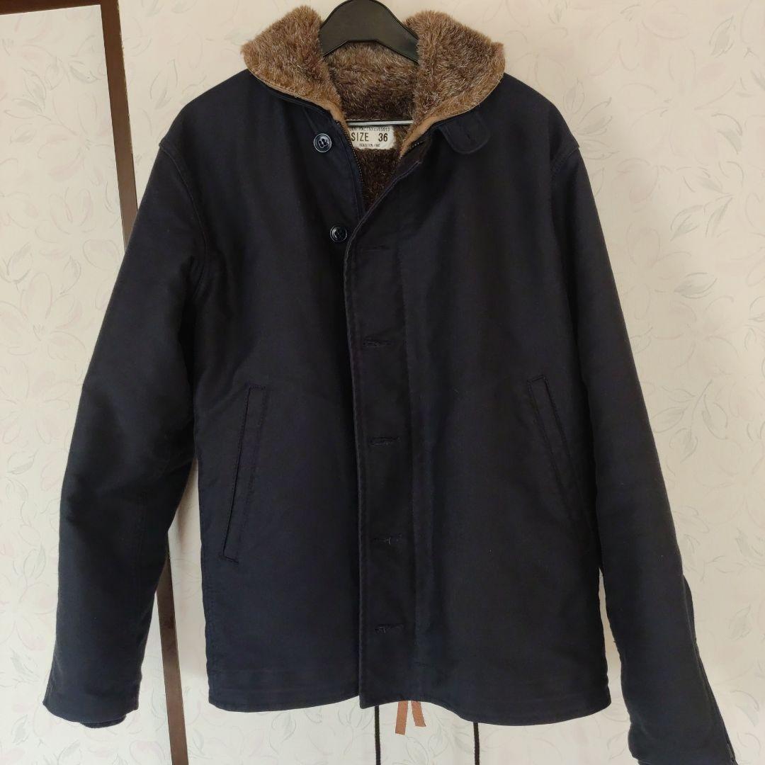 HOUSTON ミリタリージャケット サイズ36 ネイビー