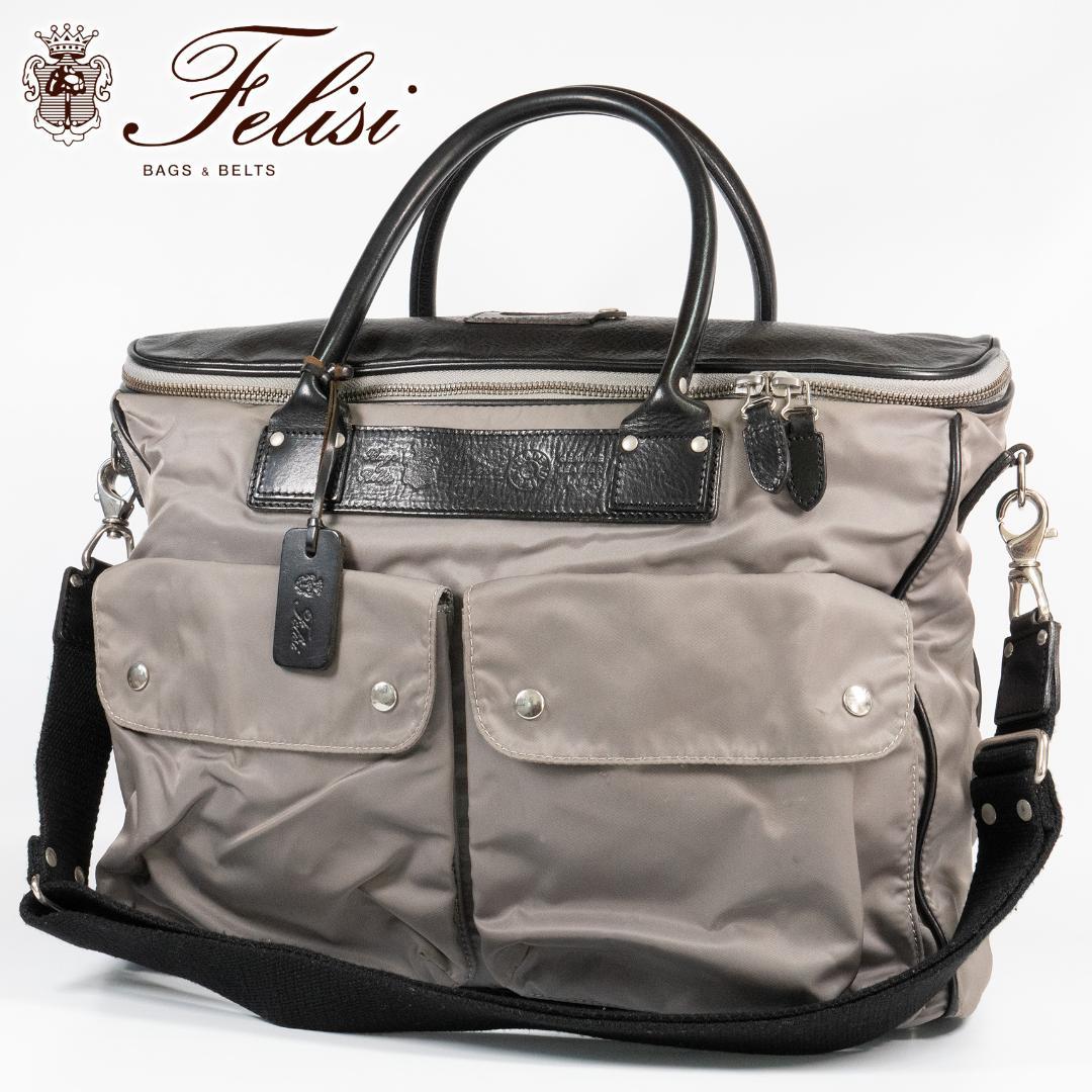 定番美品✨フェリージ ソリーゾ 12-41 2way ビジネスバッグ グレー