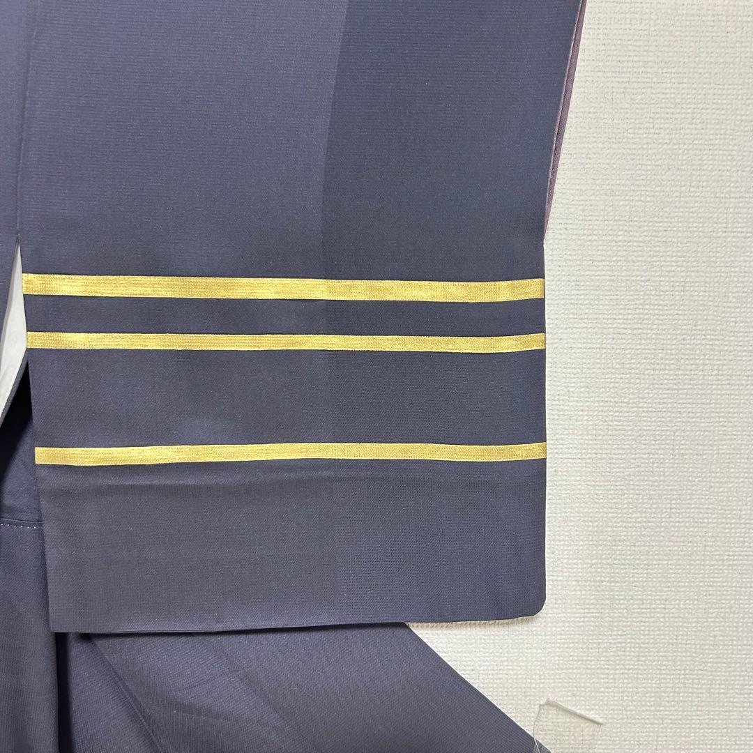 【 値下げ 】 一蔵謹製　八掛がオシャレ！　表もボーダーでオシャレな訪問着４１３