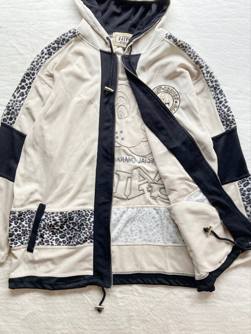 GALFY by CRUTCH 異素材　切替　レオパード柄 パーカーセットアップ
