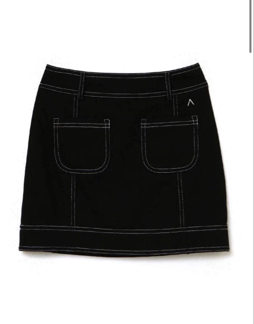 スカート andmary Back ribbon mini skirt