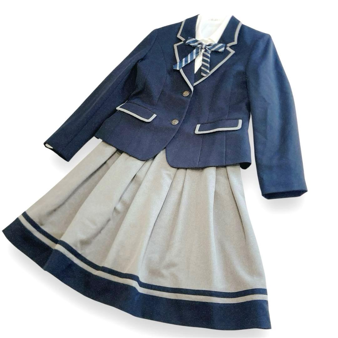 【美品】　卒服　165 女の子　エルアンノワール　セットアップ　リボン　グレー