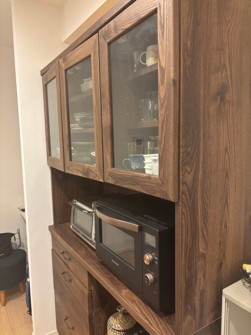 【レナ】LOWYA ロウヤ 食器棚 キッチン収納 国産