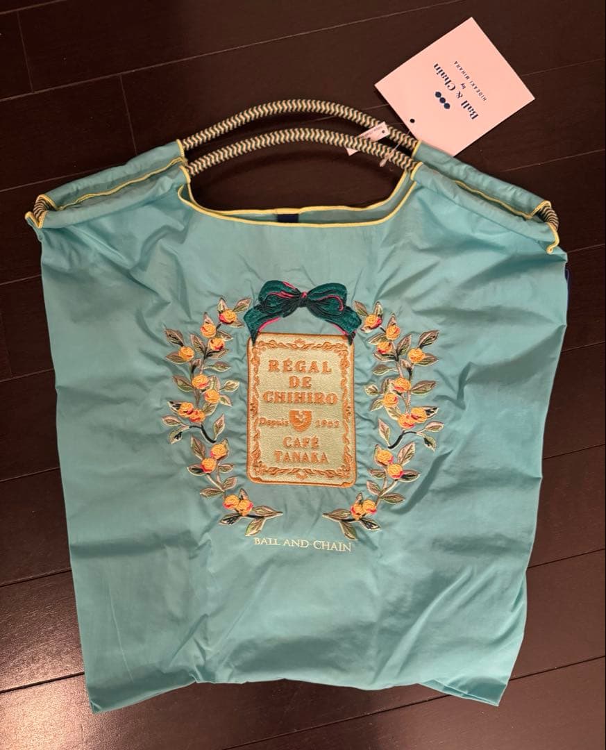 【限定品】カフェタナカ×ボールアンドチェーン　コラボバッグ（Mサイズ、グリーン）