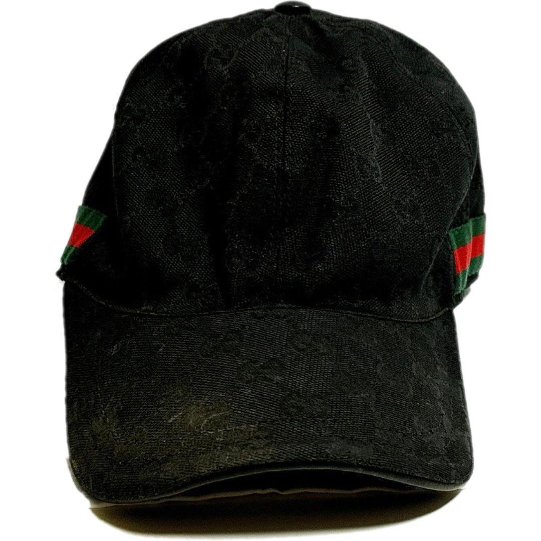 グッチ 200035 GGキャンバス キャップ ブラック L