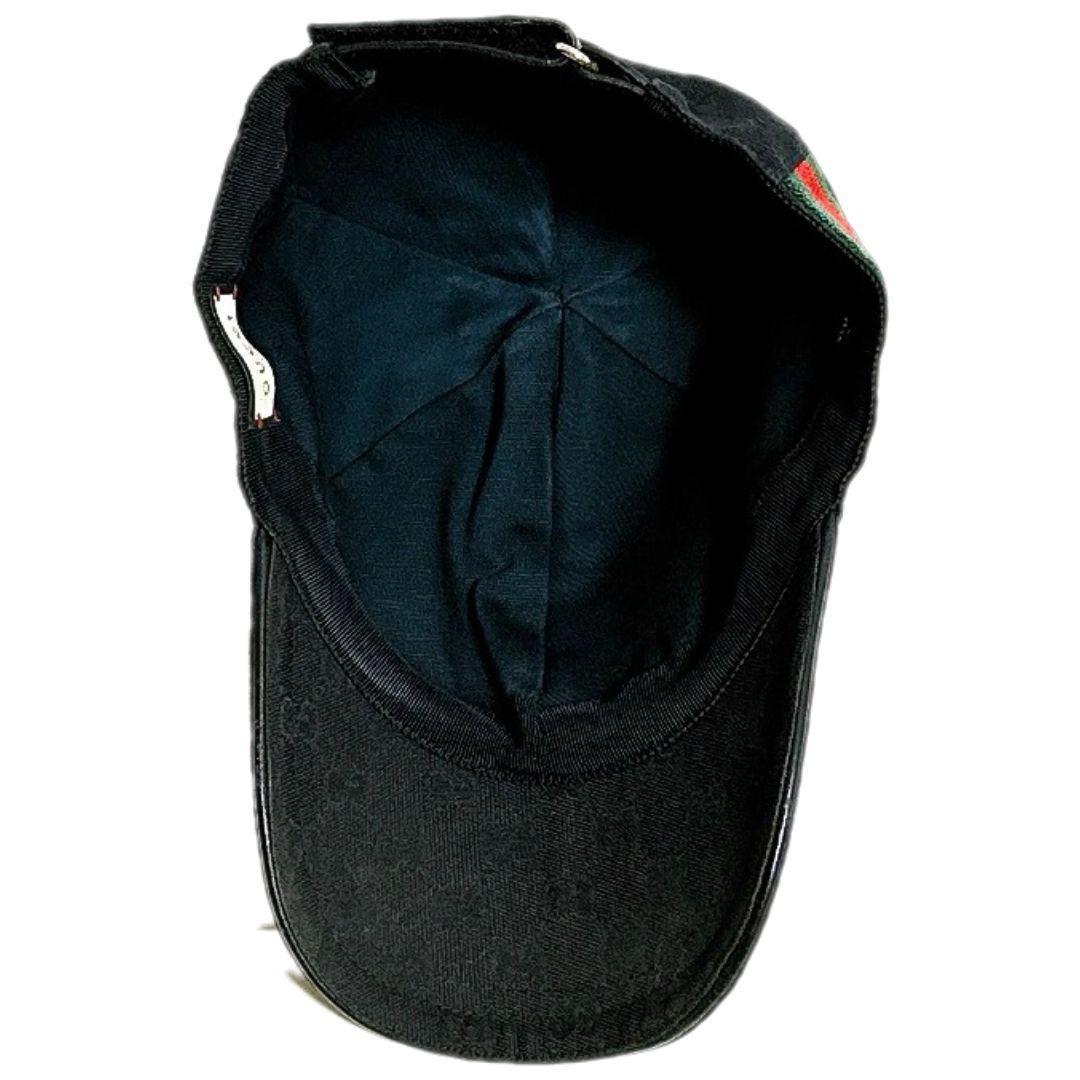 グッチ 200035 GGキャンバス キャップ ブラック L