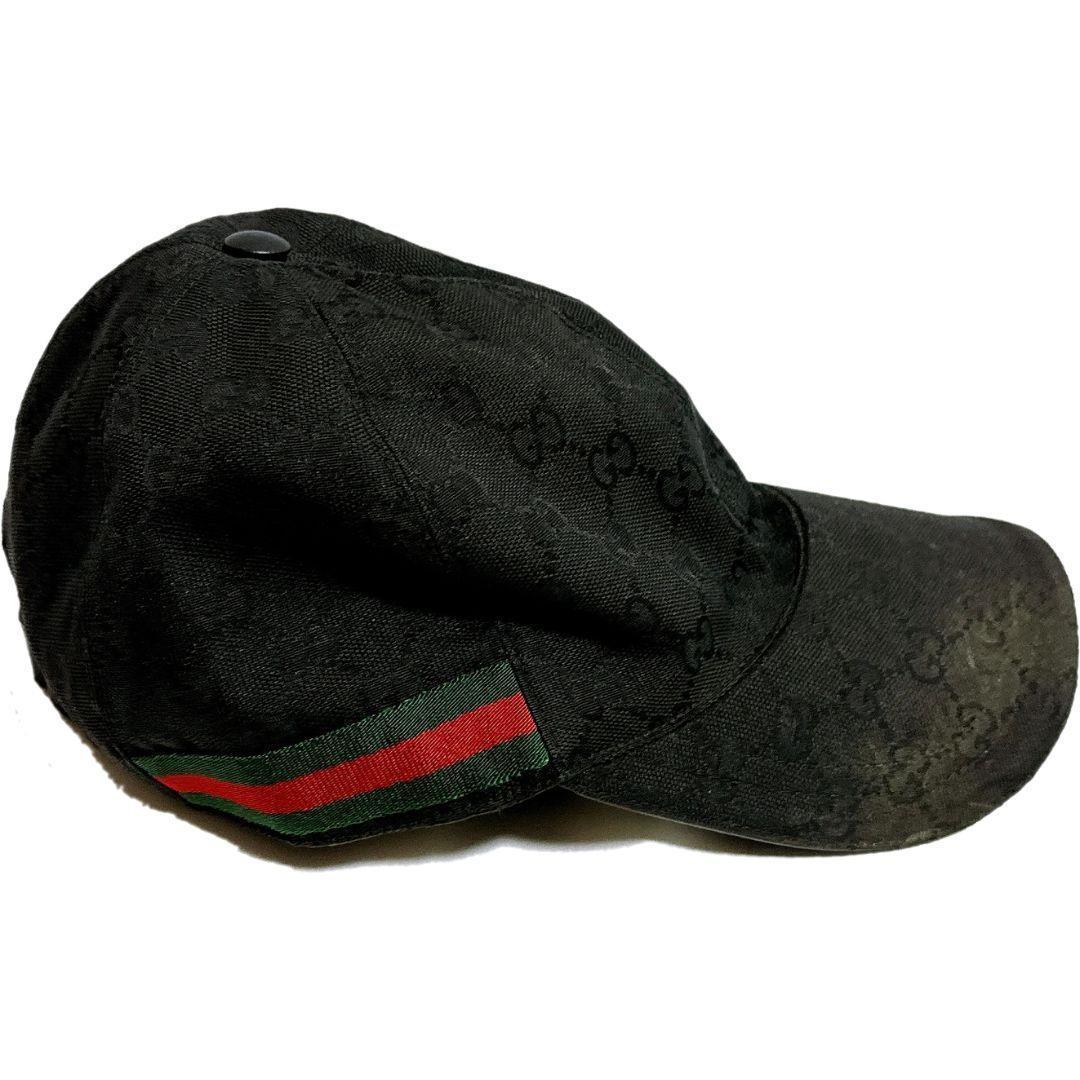 グッチ 200035 GGキャンバス キャップ ブラック L