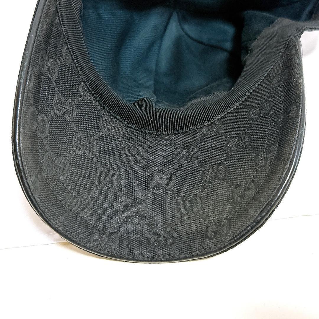 グッチ 200035 GGキャンバス キャップ ブラック L