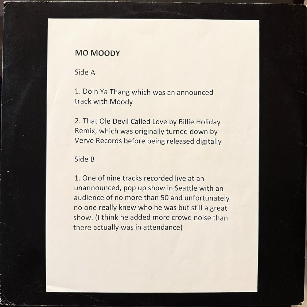 洋楽 Mo Moody / Oliver $ / Moodymann