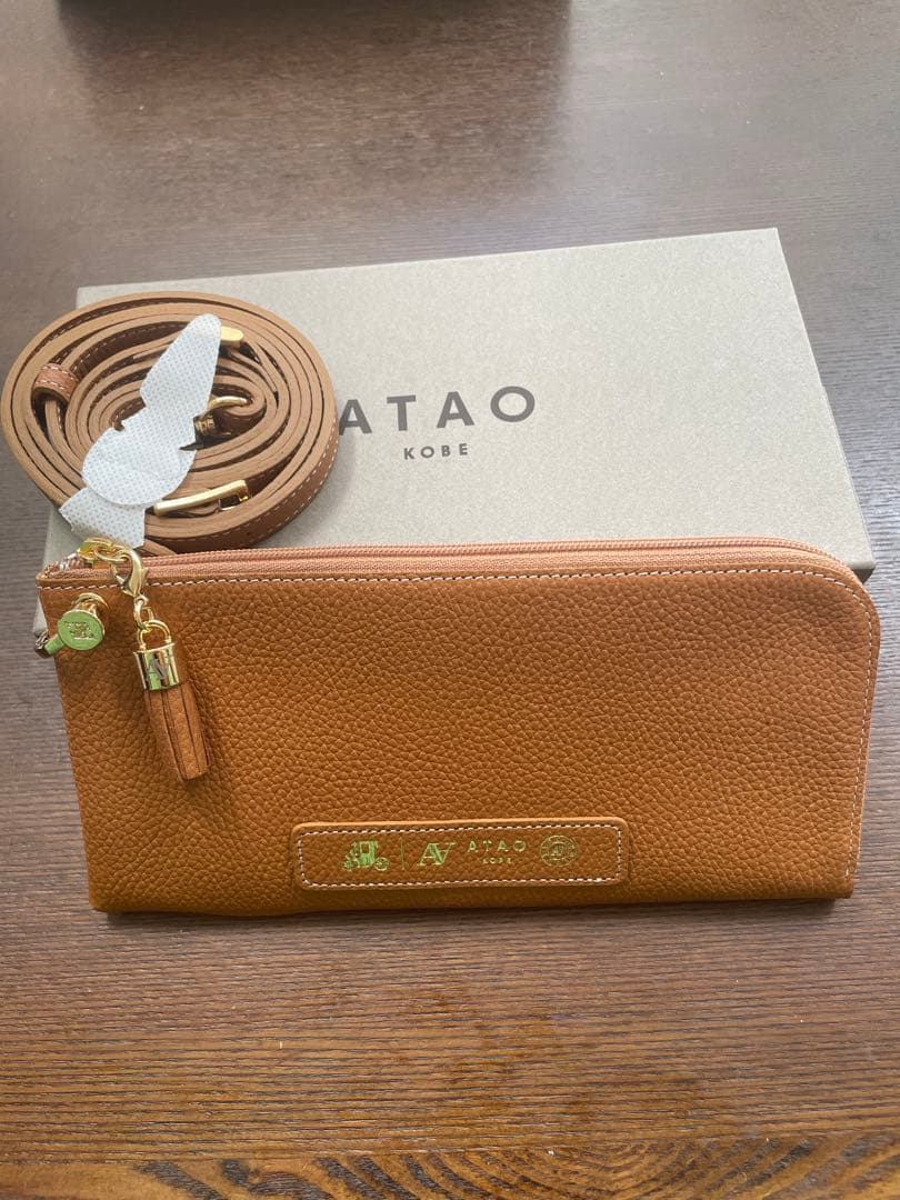新品未使用ATAO Batty バティ 長財布 ブラウン