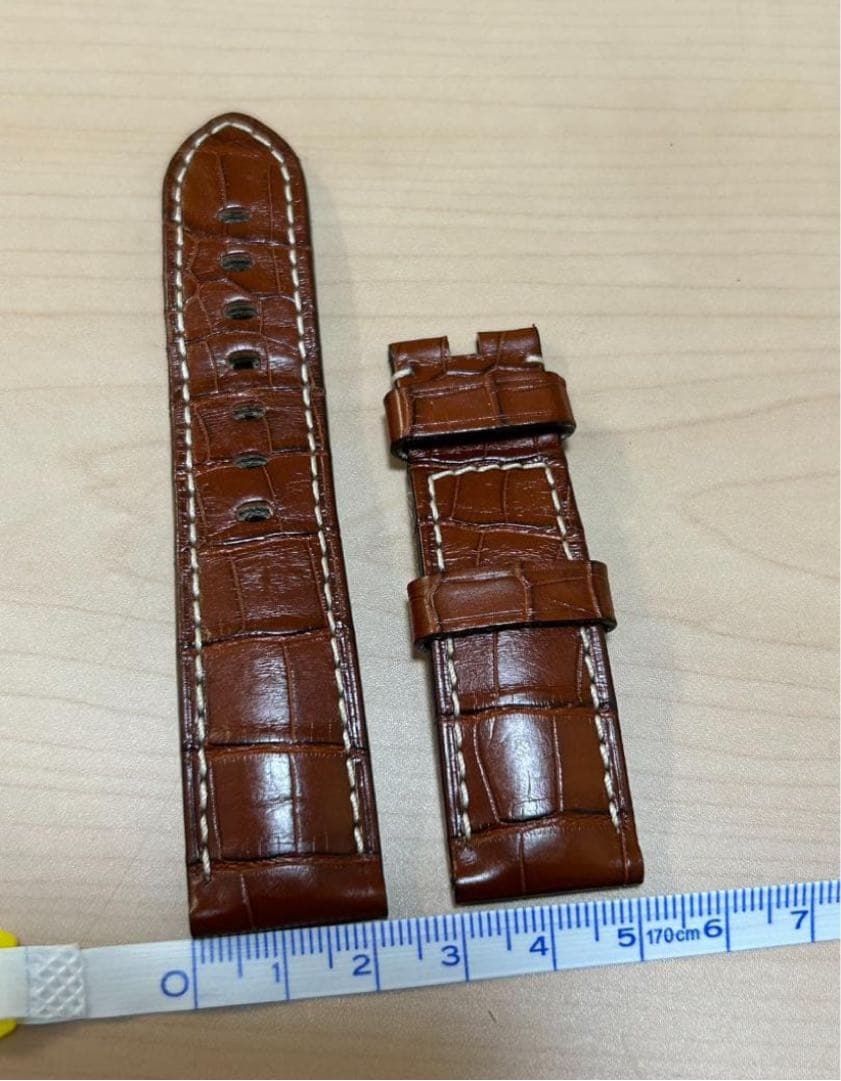 極美品 純正 パネライ PANERAI レザーベルト 茶色　22/20mm