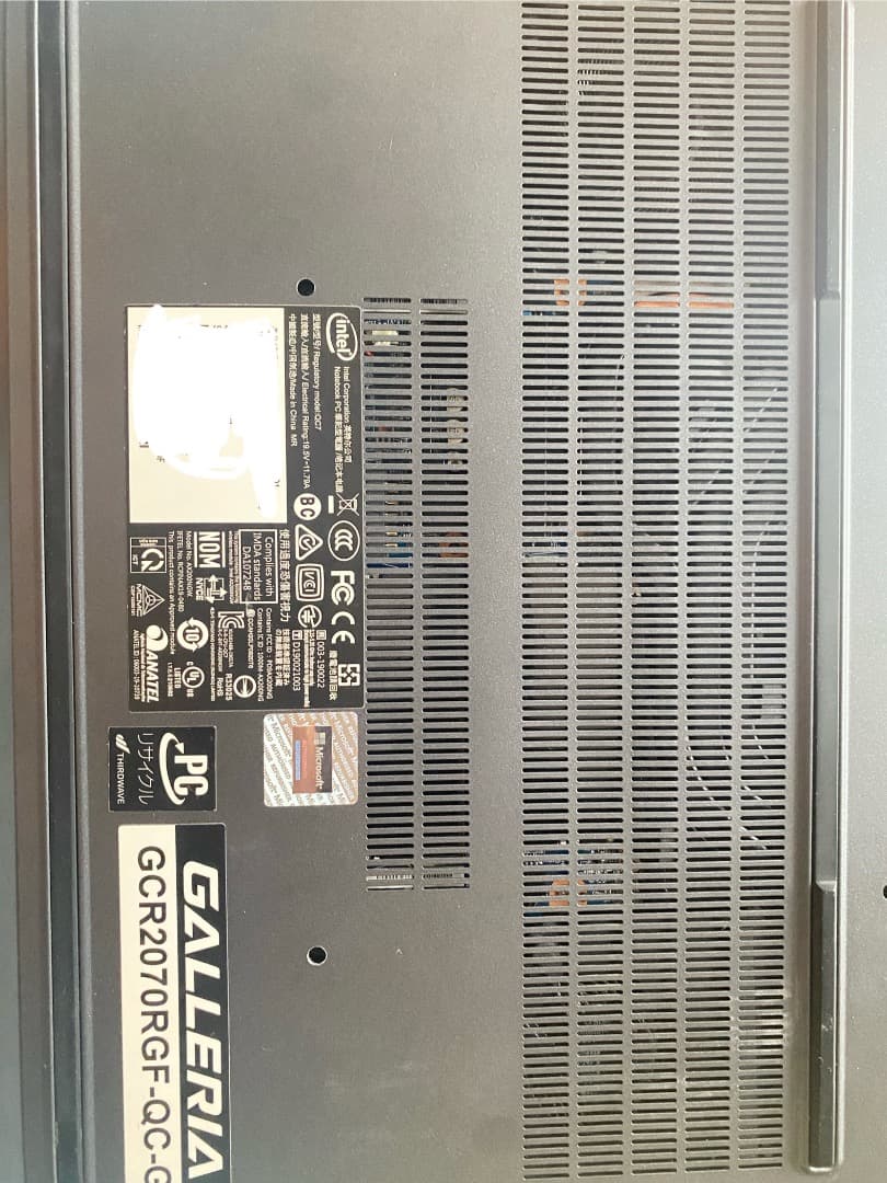 Windowsデスクトップ Galleria GCR2070RGF-QC-G