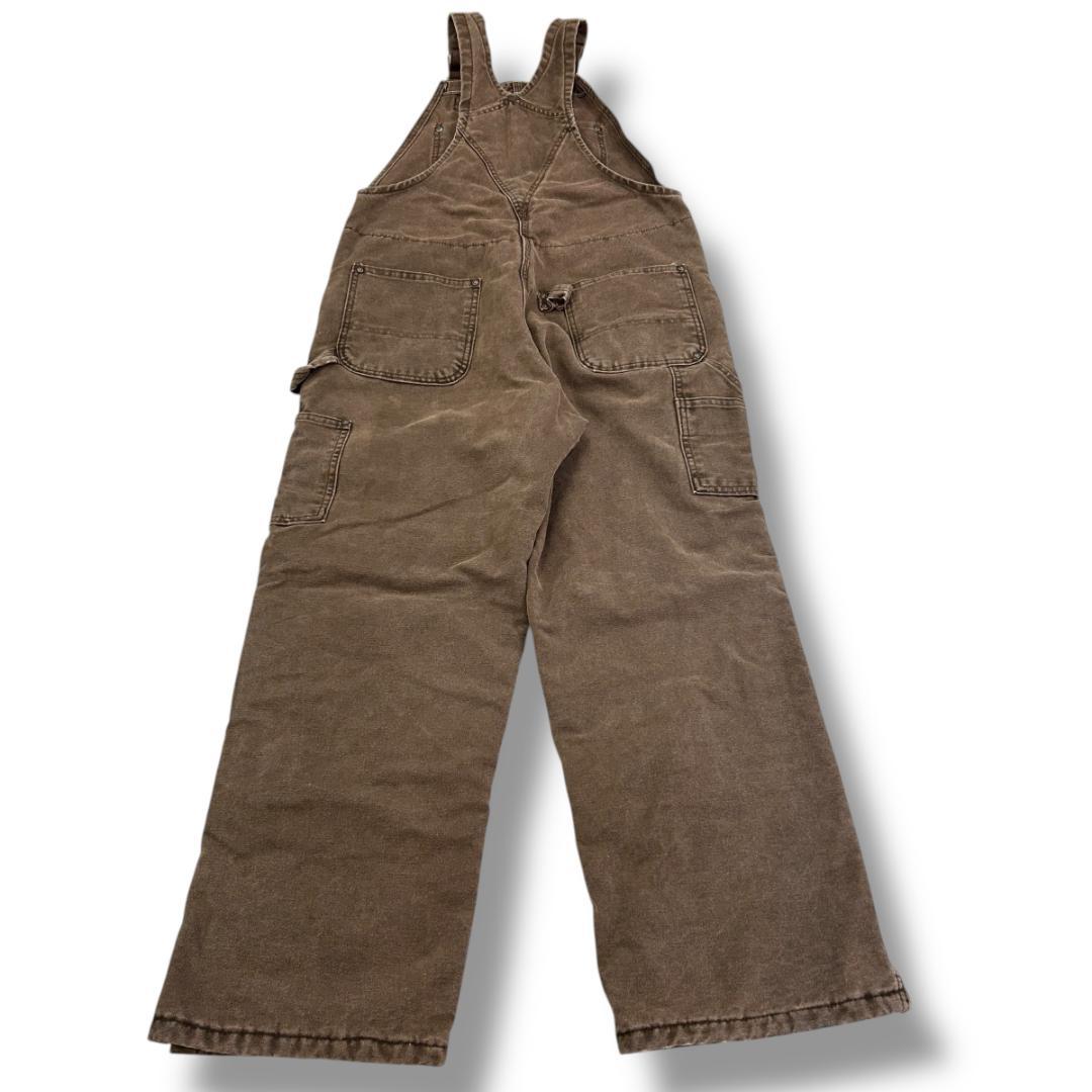 ふ*ぅ様 カーハート　USA製　ダブルニー　ストリート　オーバーオール　古着　茶