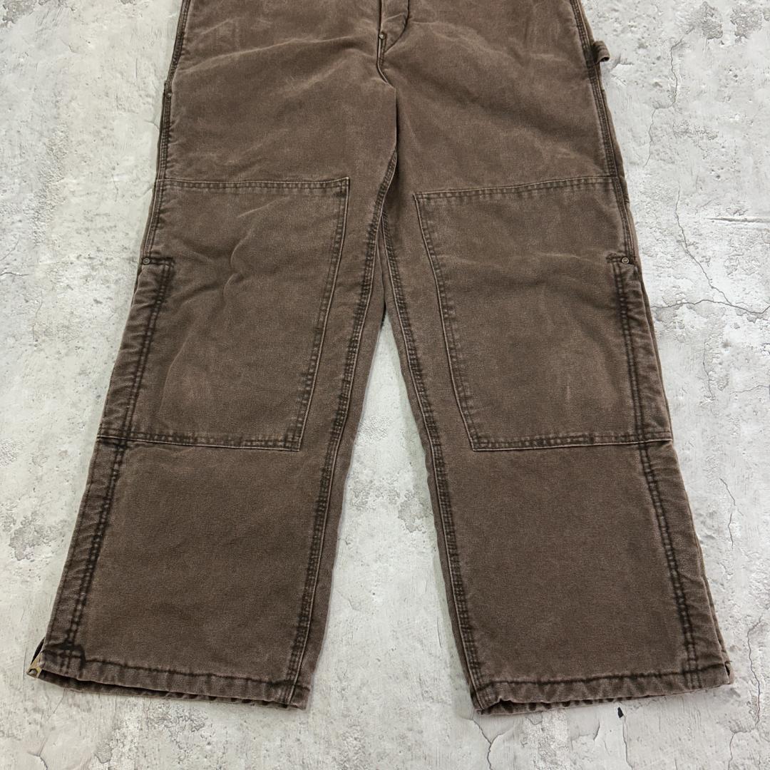 ふ*ぅ様 カーハート　USA製　ダブルニー　ストリート　オーバーオール　古着　茶