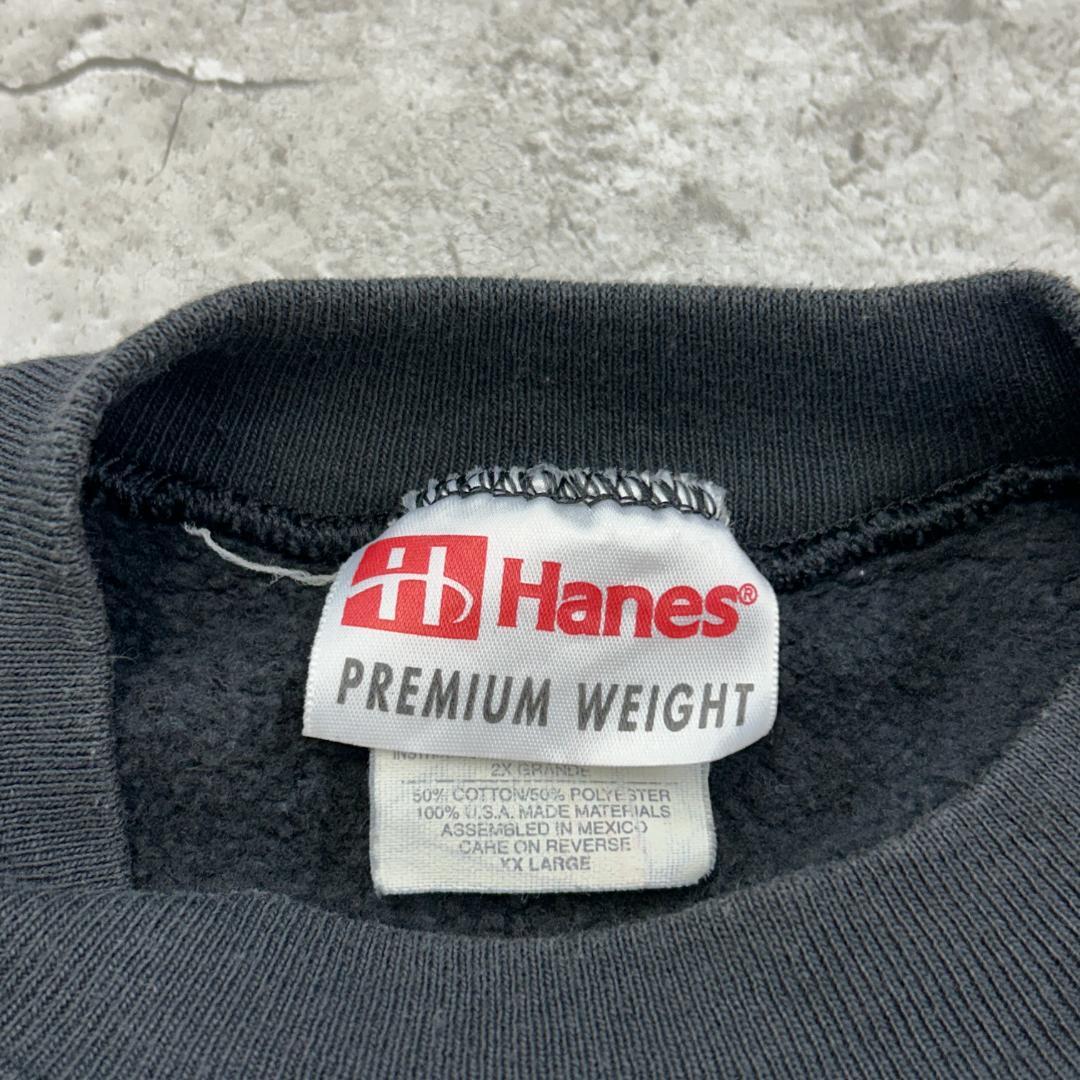 K*0様 90s　Hanes　スウェット　XXL　ブラック　無地　古着