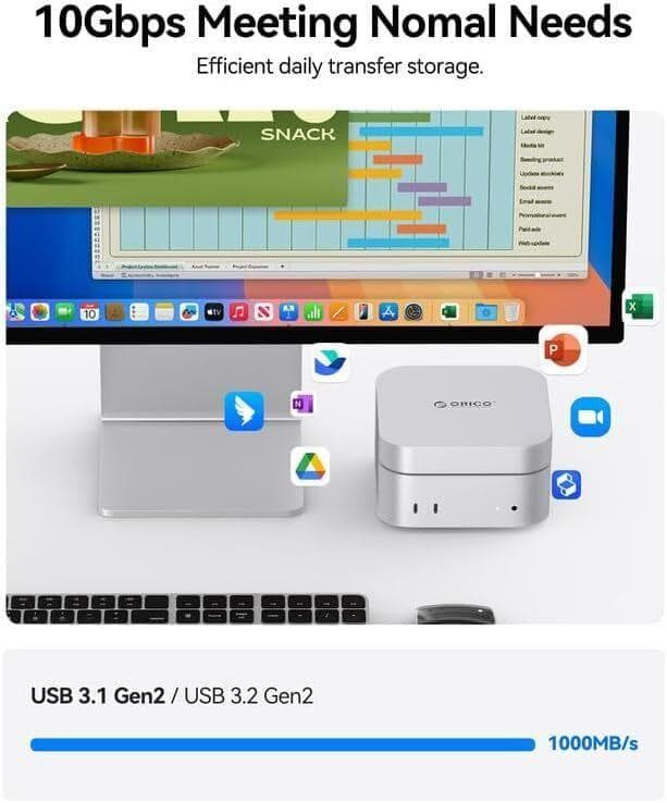 ORICO Minimate 2 TB 外付けSSD、Mac Mini M4