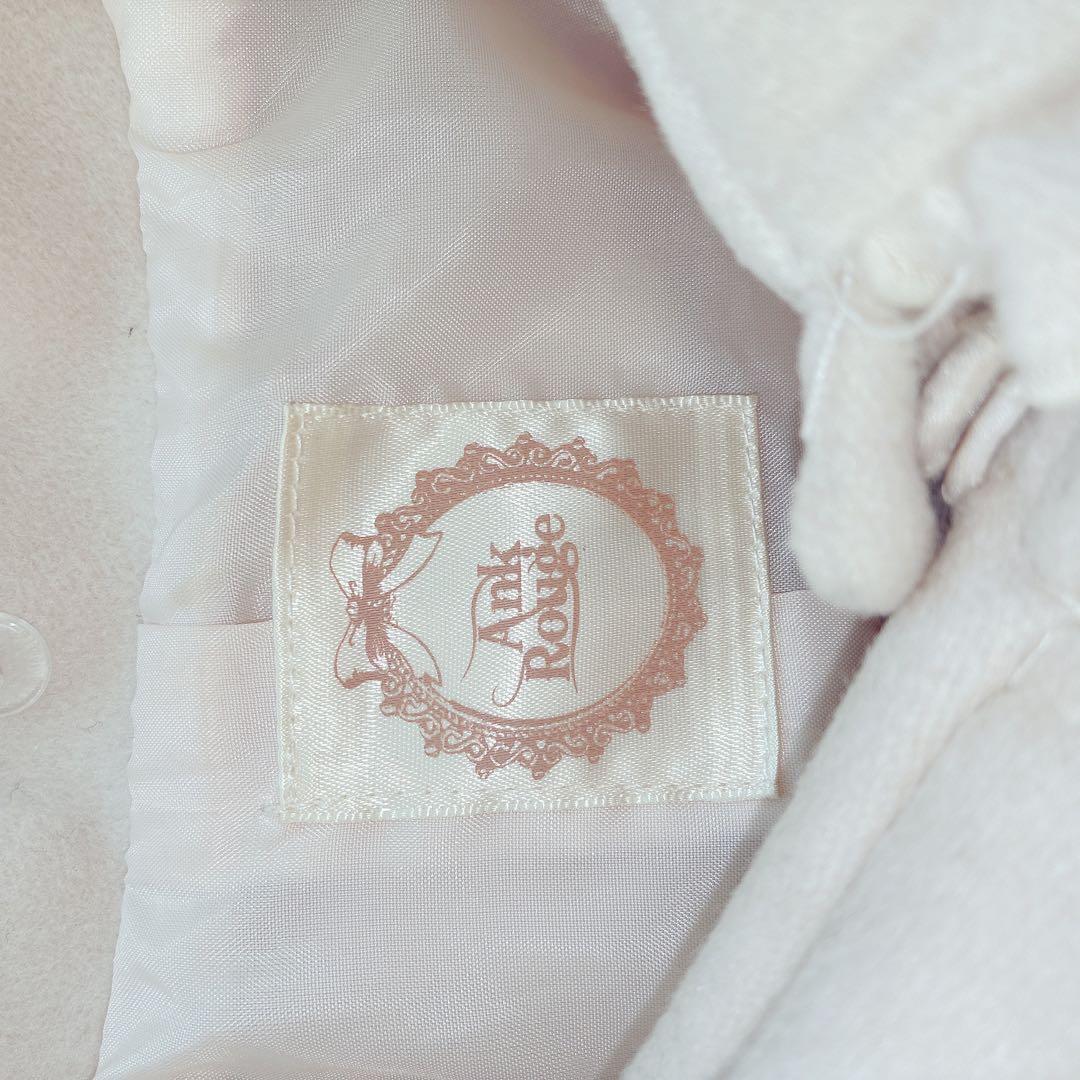 レア アンクルージュ ポンチョ ケープ リボン ファー コート　ankrouge