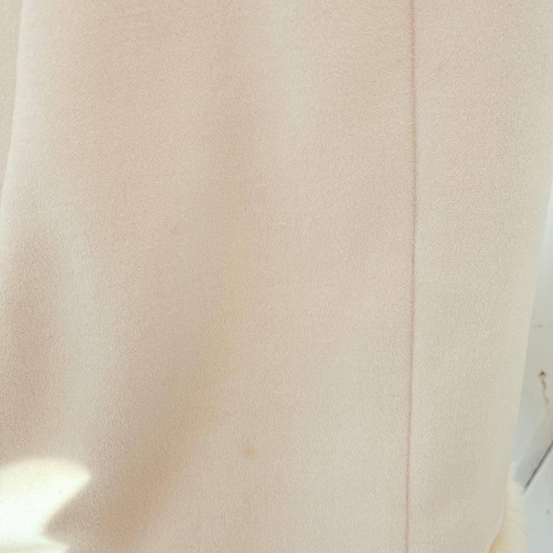 レア アンクルージュ ポンチョ ケープ リボン ファー コート　ankrouge