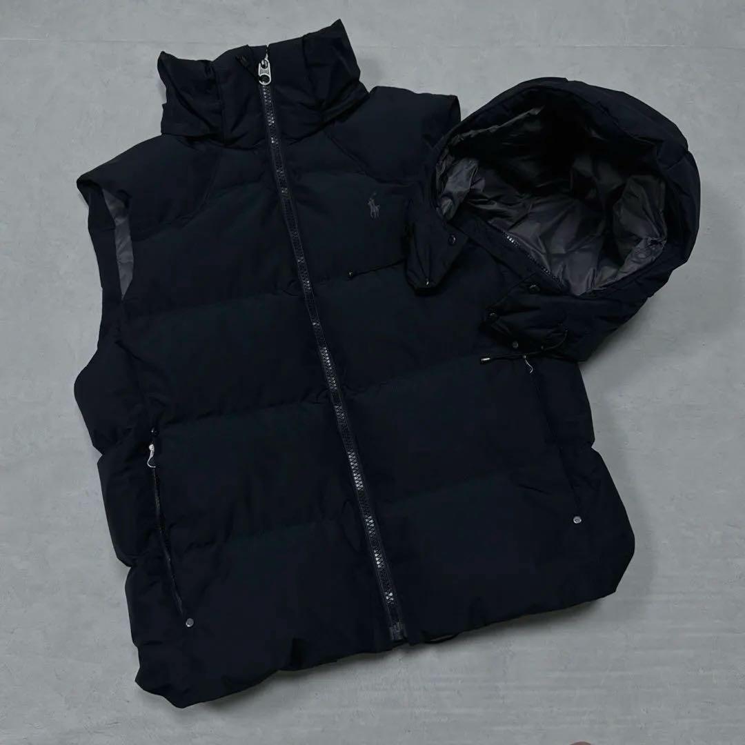 未使用 ポロラルフローレン TYROL フーデッドダウンベスト ブラック