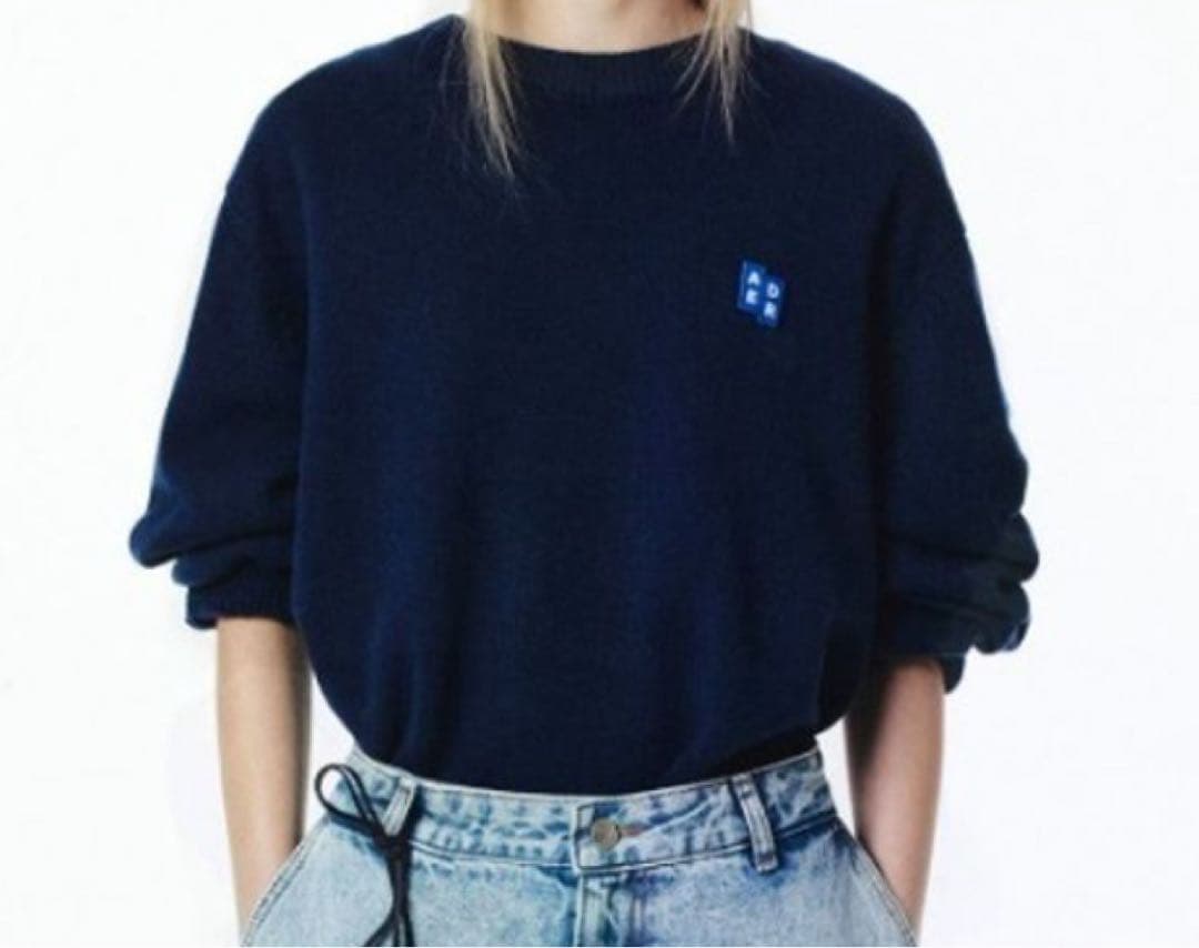 【美品/希少】Adererror アーダーエラー　ニット　セーター　ネイビー