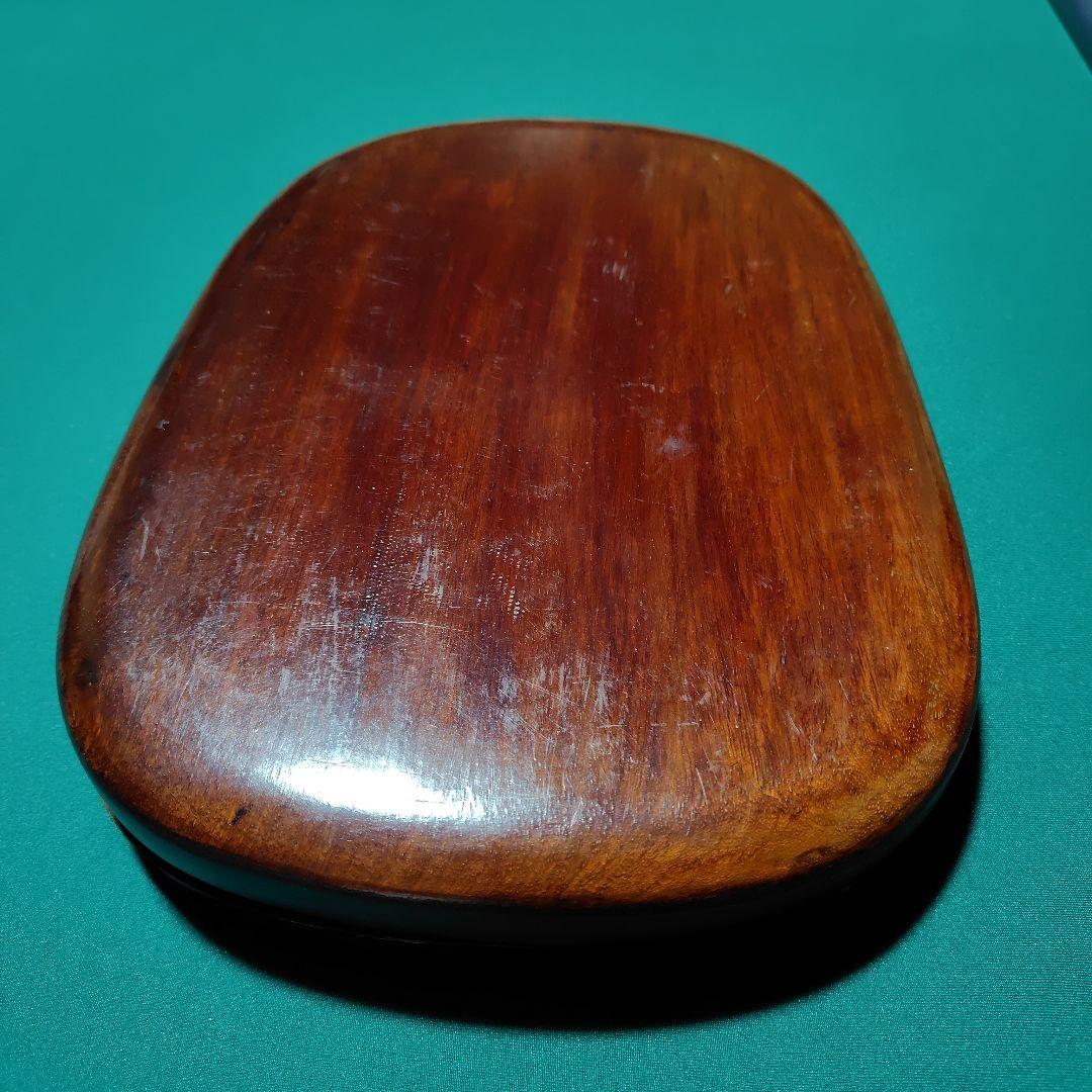 彫刻装飾付き中国端渓硯木製箱付き