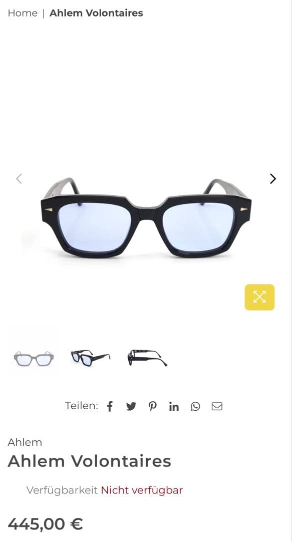 AHLEM VOLONTAIRES SUN アーレム ヴォロンテール サングラス