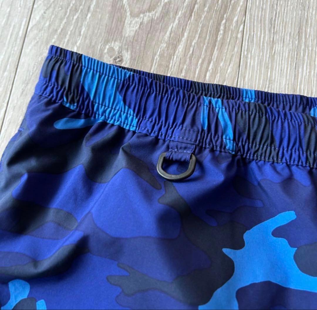 【美品】FCRB×NIKE ナイロン ショートパンツ ハーフパンツ M カモ 青