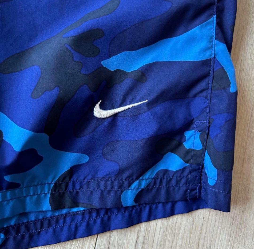 【美品】FCRB×NIKE ナイロン ショートパンツ ハーフパンツ M カモ 青