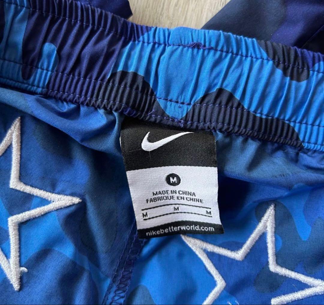 【美品】FCRB×NIKE ナイロン ショートパンツ ハーフパンツ M カモ 青