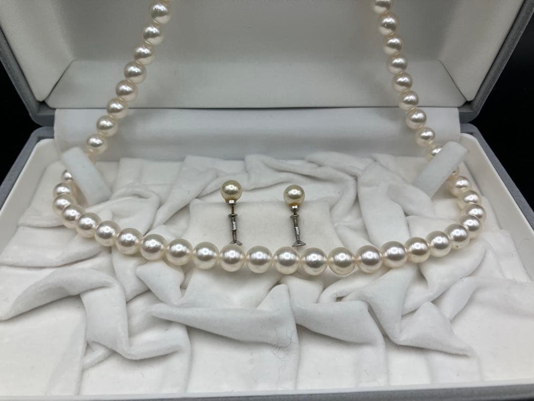 アコヤ真珠　パール　ネックレス　イヤリング