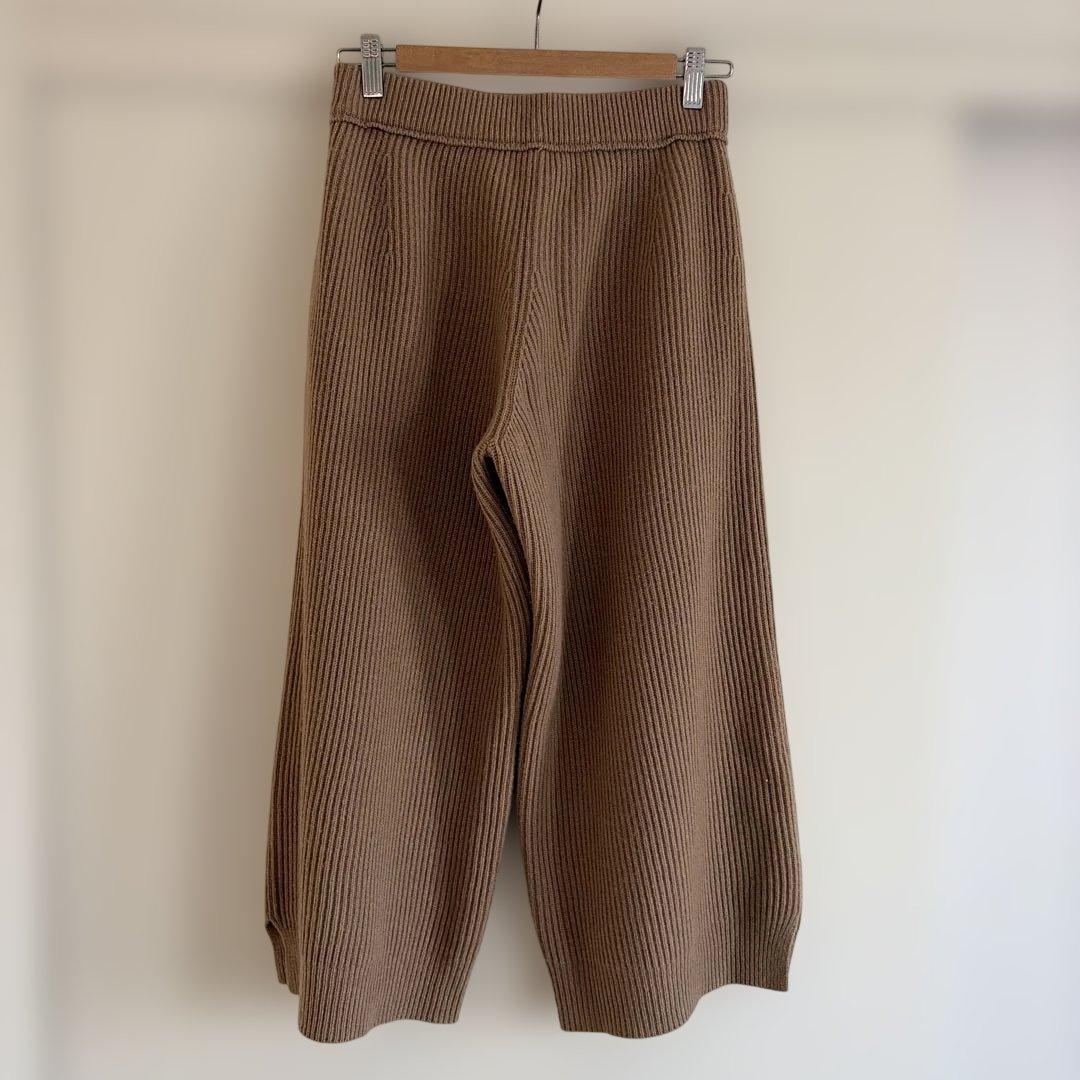 ドゥロワー drawer ニットリブパンツ　ウールカシミヤ