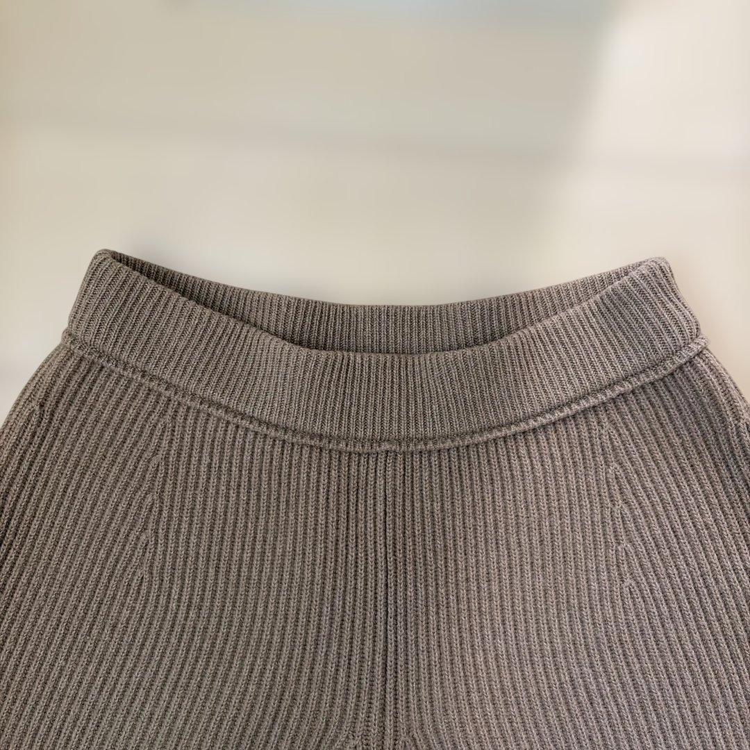 ドゥロワー drawer ニットリブパンツ　ウールカシミヤ