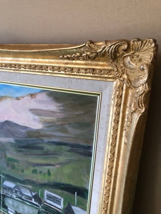 F10 アクリルなし 額縁 額 油絵 絵画 アンティーク ゴールド