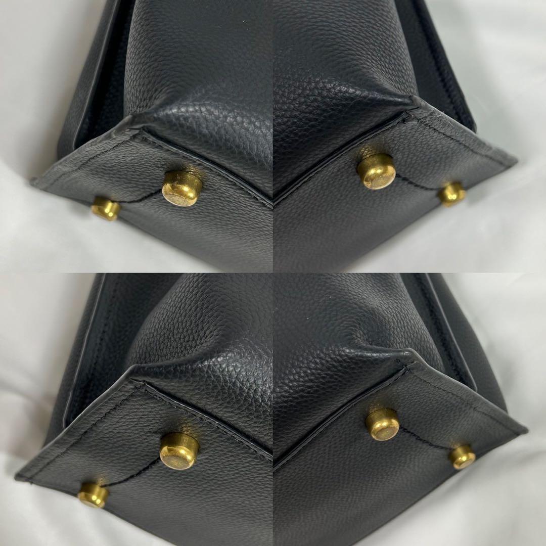 【極美品】コーチ 0689 ウィロウ トートバッグ レザー 黒 A4可 手提げ