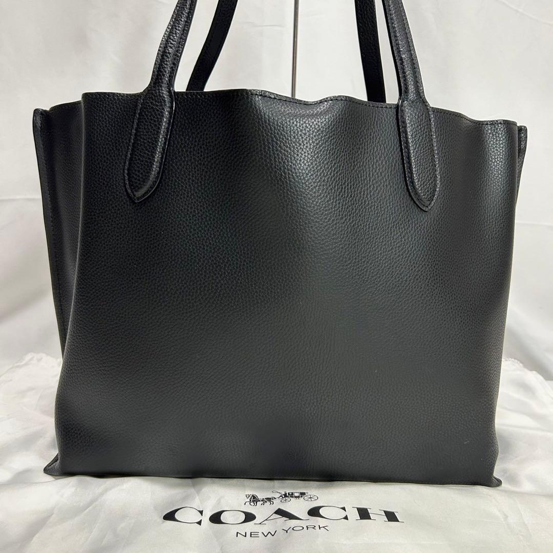 【極美品】コーチ 0689 ウィロウ トートバッグ レザー 黒 A4可 手提げ