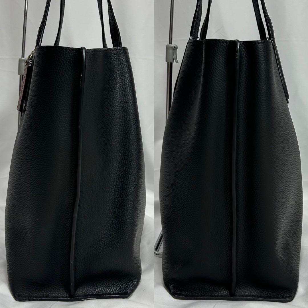 【極美品】コーチ 0689 ウィロウ トートバッグ レザー 黒 A4可 手提げ