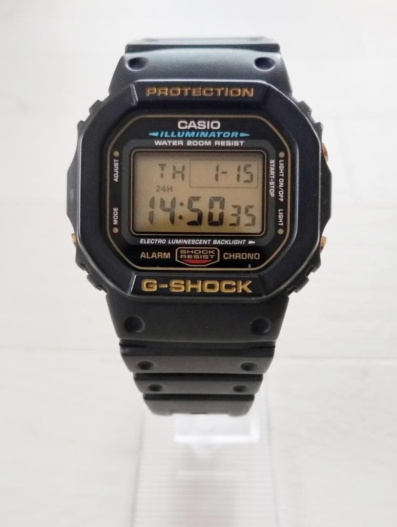 CASIO G-SHOCK DW-5600E ゴールド液晶 デジタル腕時計