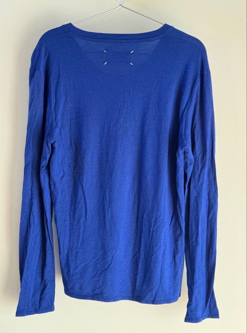 マルタンマルジェラ10 Vネック ニット 2008AW 青 イタリア製