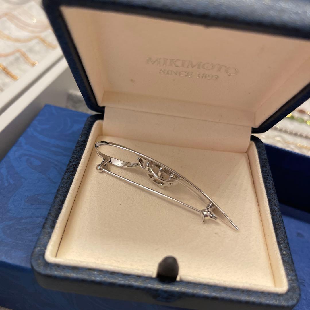 MIKIMOTO ミキモト　真珠　ベビーパール　ブローチ シルバー 5珠