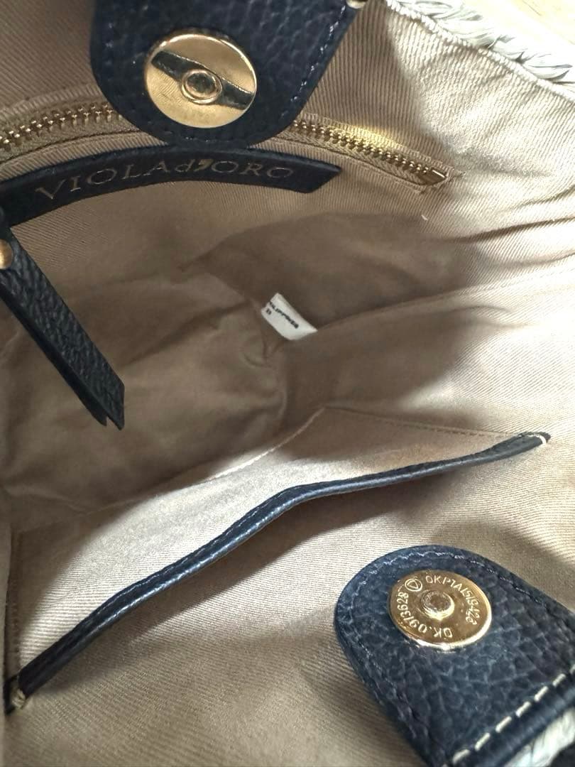 VIOLADORO ラフィアブレードワンハンドバッグ　かごバッグ