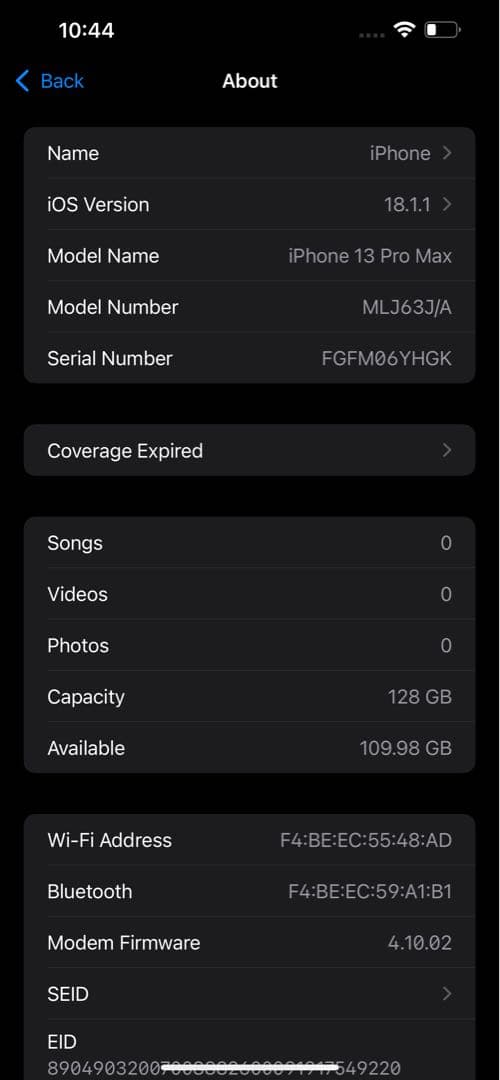 [美品]Apple iPhone 13 Pro Max 128GB ゴールド