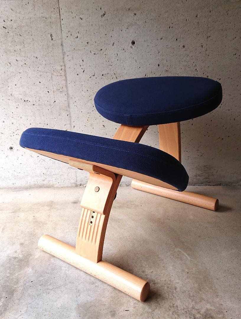 【美品】サカモトハウス バランスチェアイージー 　ブルー