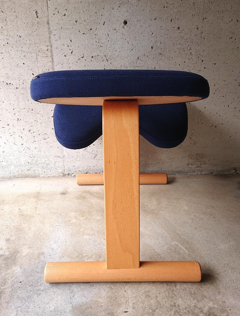 【美品】サカモトハウス バランスチェアイージー 　ブルー