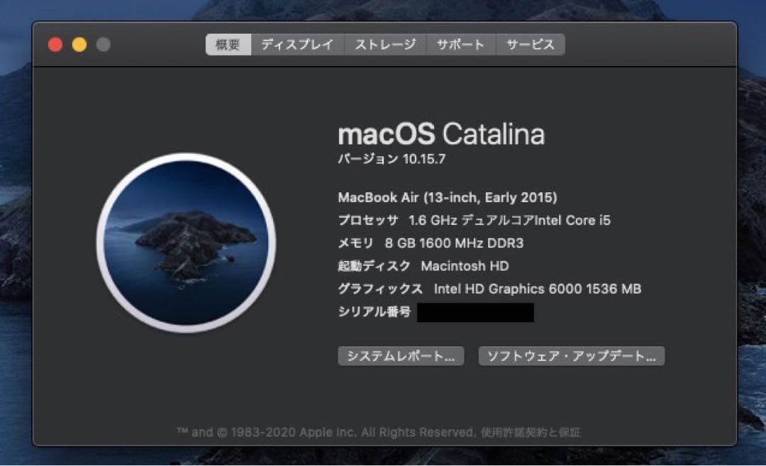 【FinalSALE】MacBookAir(13-inch,Early2015)