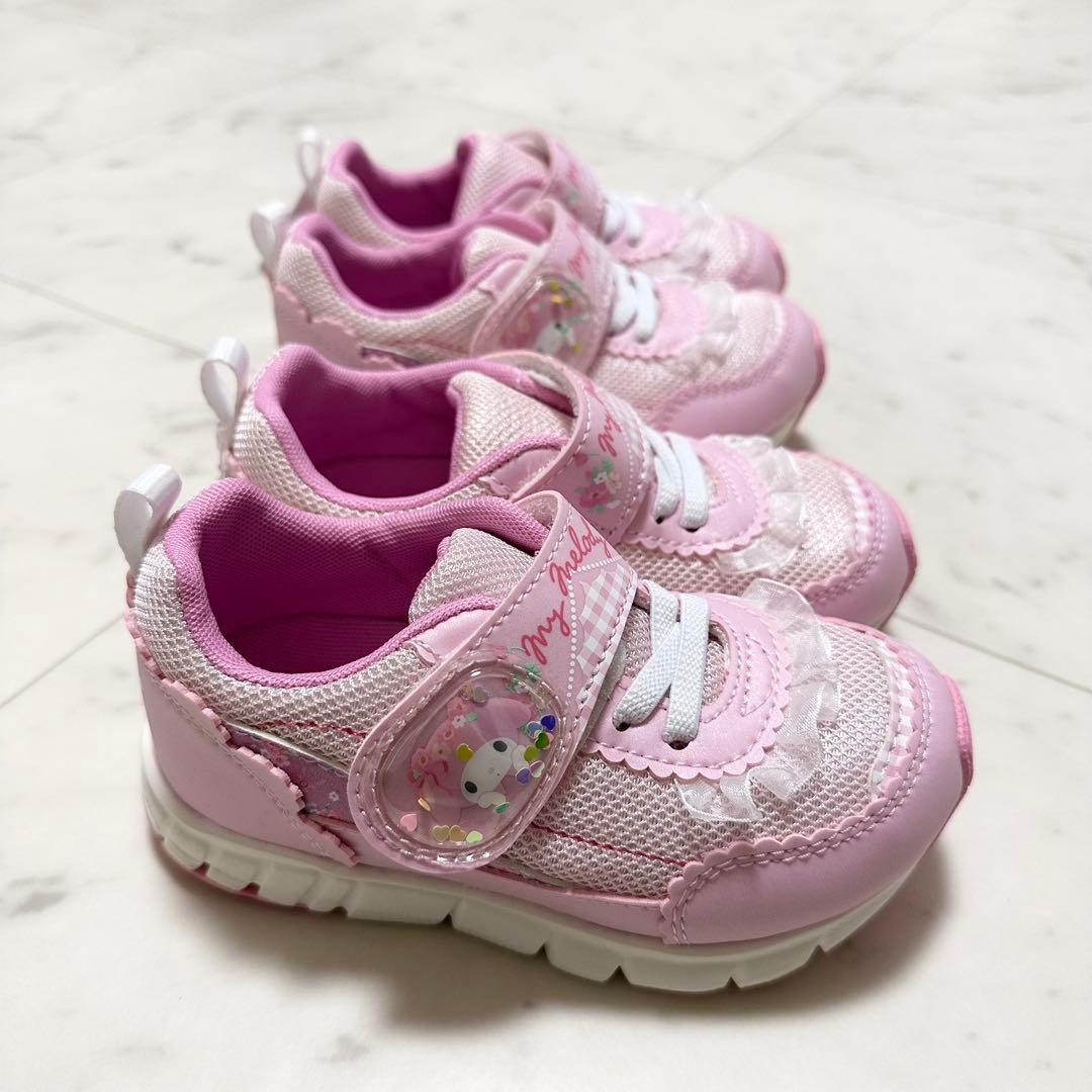 新品✨My Melody マイメロ　ピンク スニーカー　双子　16cm