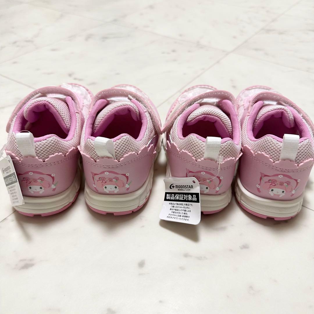 新品✨My Melody マイメロ　ピンク スニーカー　双子　16cm