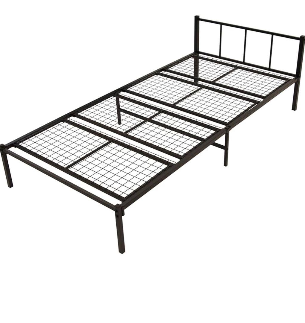 スチールパイプベッド シングル 通気性 静音 頑丈なベッド