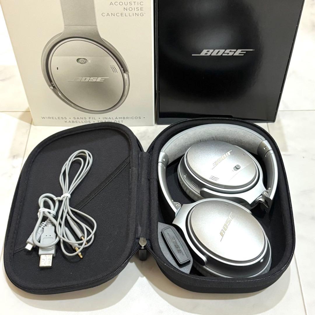 未使用級✨️廃盤カラー BOSE QUIETCOMFORT35 シルバー 完備品